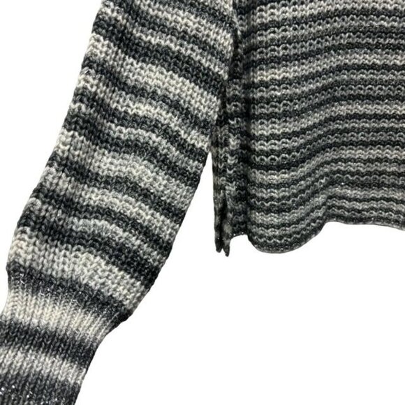 Halogen Womens Metallic Striped Sweater Size XL Rich Black - Picture 5 of 7